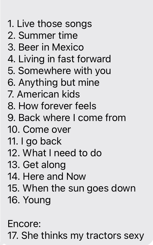 setlists 8/1/25